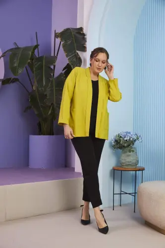 Women's Plus Size Olive Jacket - 5