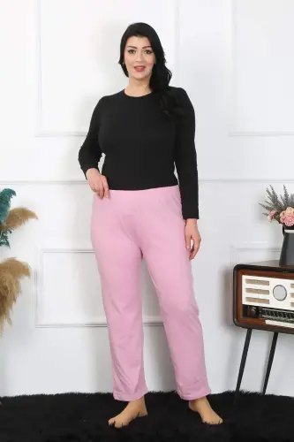 Women's Plus Size Pink Single Pajama Bottom 27505 - 1