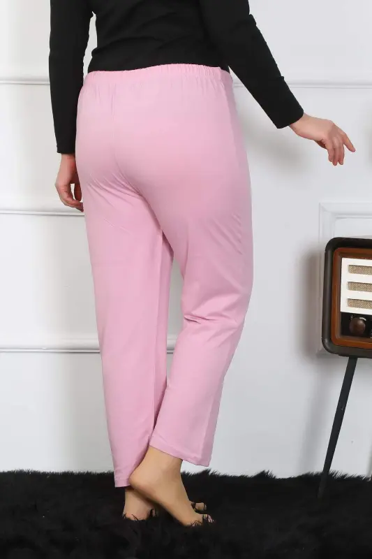 Women's Plus Size Pink Single Pajama Bottom 27505 - 2