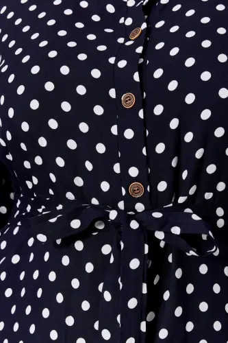 Women's Plus Size Polka Dot Dress - 3