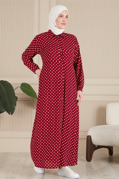 Women's Plus Size Polka Dot Dress - 22