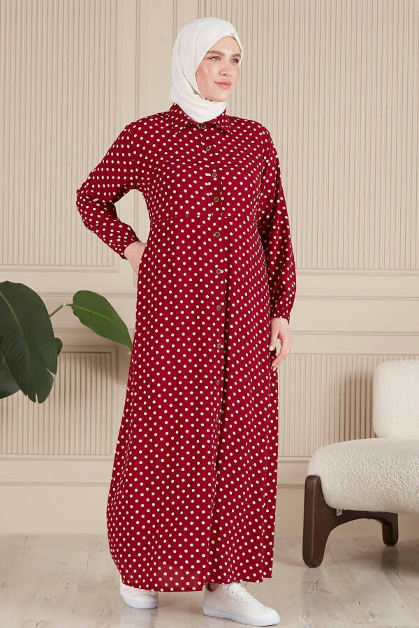 Women's Plus Size Polka Dot Dress - 6