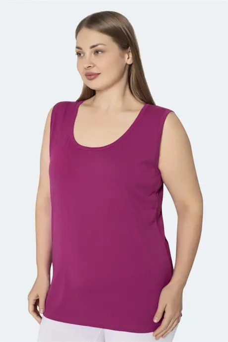 Women's Plus Size Racerback Sleeveless Cotton Lycra Sports Tank Top - 4