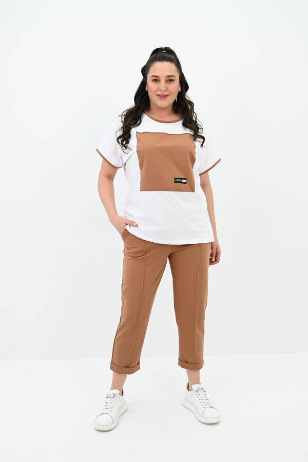 Women's Plus Size Short Sleeve Tracksuit 8091-24 - 1