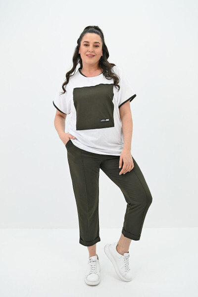 Women's Plus Size Short Sleeve Tracksuit 8091-24 - 1