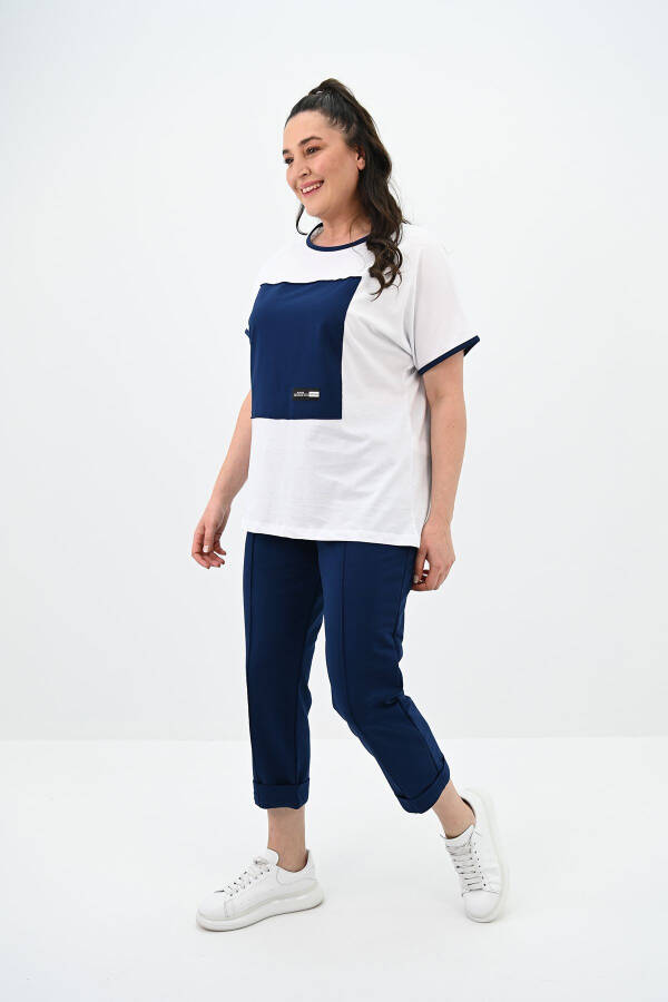 Women's Plus Size Short Sleeve Tracksuit 8091-24 - 2