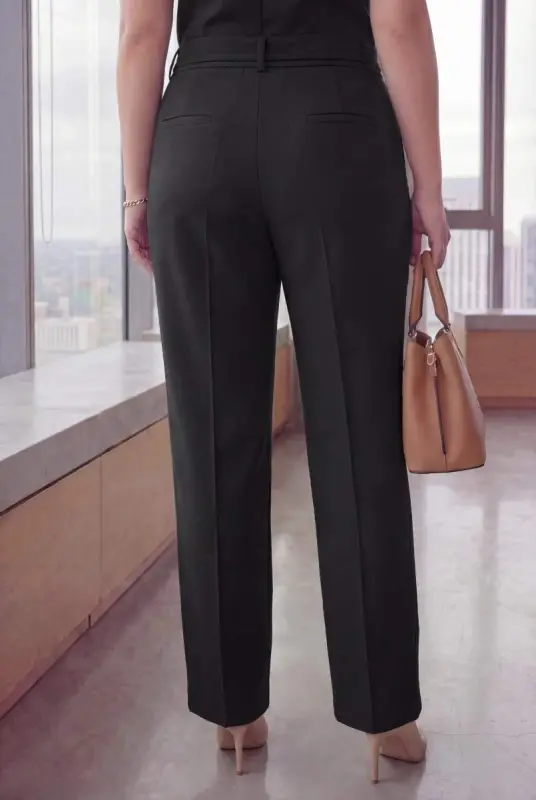 Women's Plus Size Vest Trousers Set Black - 6