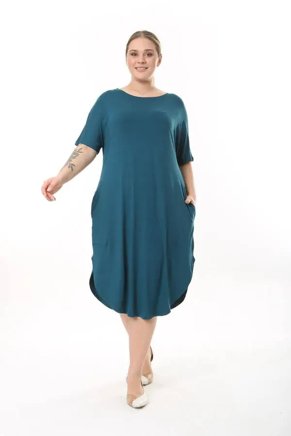 Women's Plus Size Viscose Dress - 1