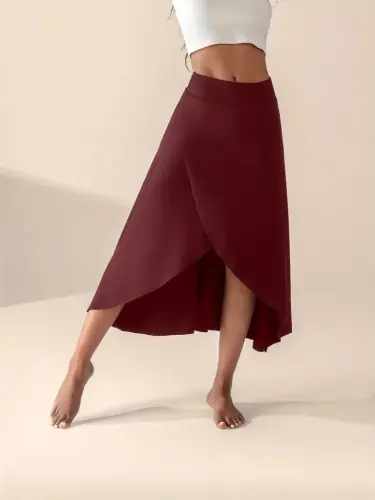 Women's Pocket Detail Sandy Skirt with Leggings - 1