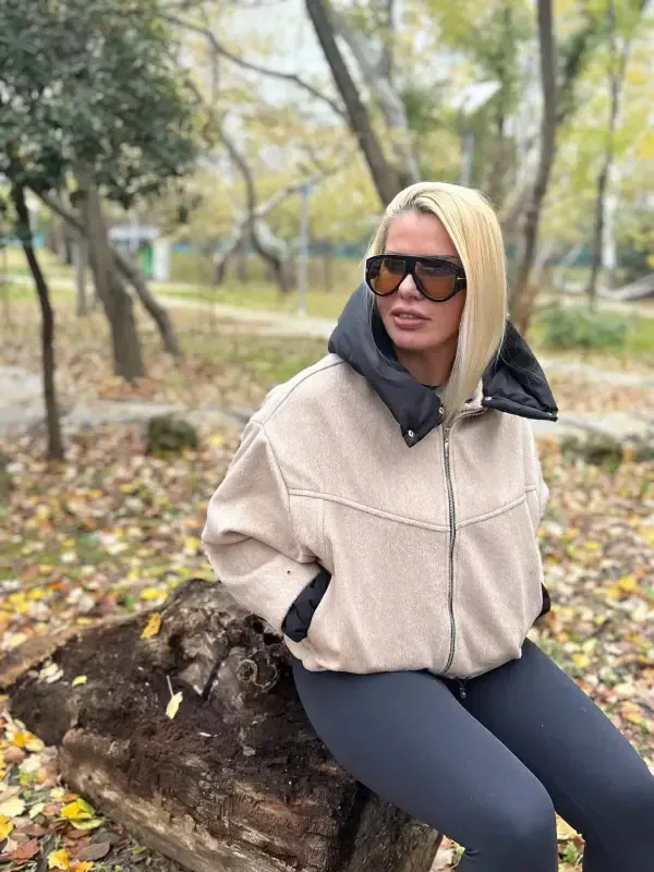 Women's Pocket Detailed Cashmere Collar and Sleeve Cuffed Coat 748 - BÜYÜKBEDENIZ