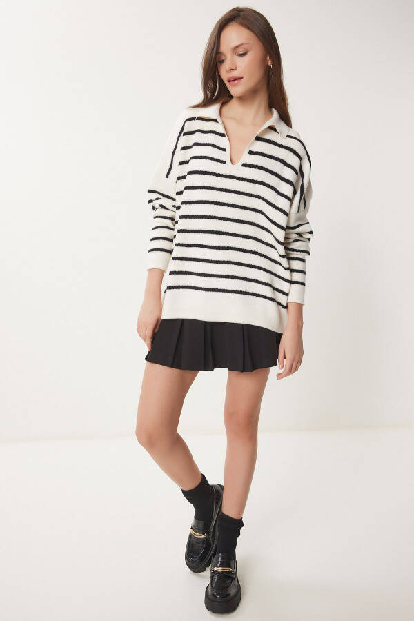 Women's Polo Neck Knit Sweater US00293 - 1