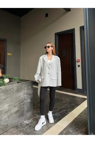 Women's Polyviscose Oversized Jacket - 4