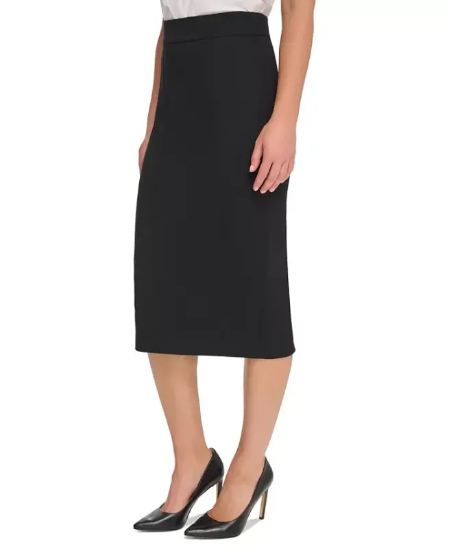 Women's Ponte Pencil Midi Skirt - 3