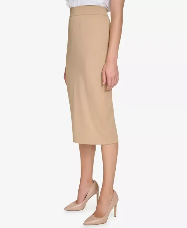 Women's Ponte Pencil Midi Skirt - Tigers Eye - 3