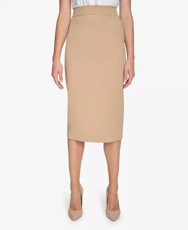 Women's Ponte Pencil Midi Skirt - Tigers Eye - 1