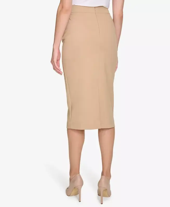 Women's Ponte Pencil Midi Skirt - Tigers Eye - 2