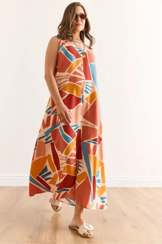 Women's Powder Back Drop Oversize Maxi Woven Viscose - 1
