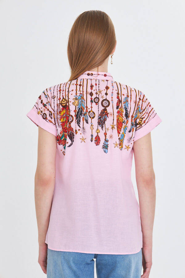 Women's Powder Judge Collar Short Sleeve Shirt ARM-25Y00 - 5