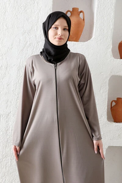 Women's Prayer Dress Thin Seasonal Fabric Zippered - KUTAY COLLECTION (1)