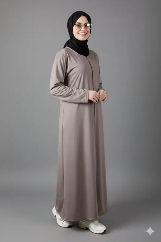 Women's Prayer Dress Thin Seasonal Fabric Zippered - 1