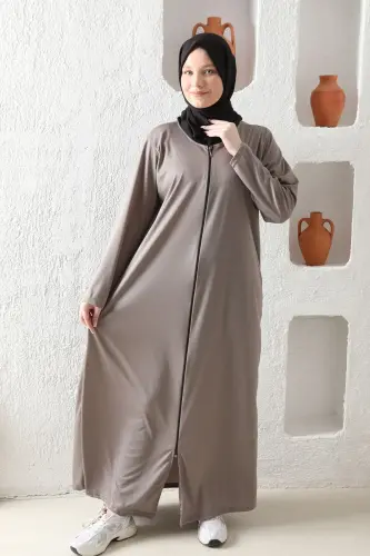 Women's Prayer Dress Thin Seasonal Fabric Zippered - 4