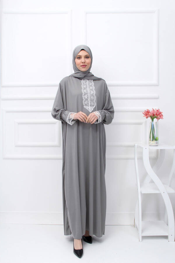 Women's Prayer Dress with Attached Hijab - 2