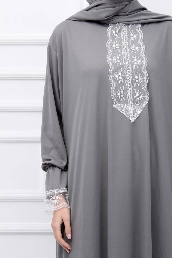 Women's Prayer Dress with Attached Hijab - 5