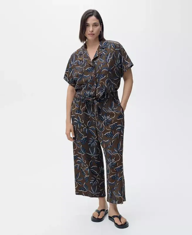 Women's Printed Culotte Pants - 4