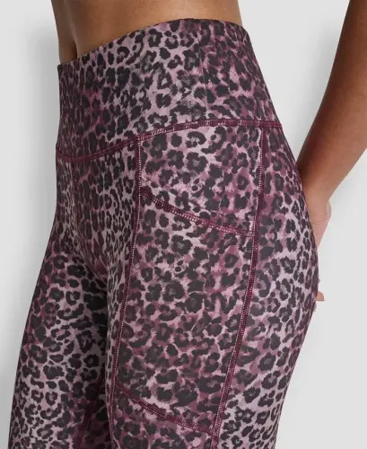 Women's Printed High-Waist 7/8 Tights - Animalize Syrah - 4