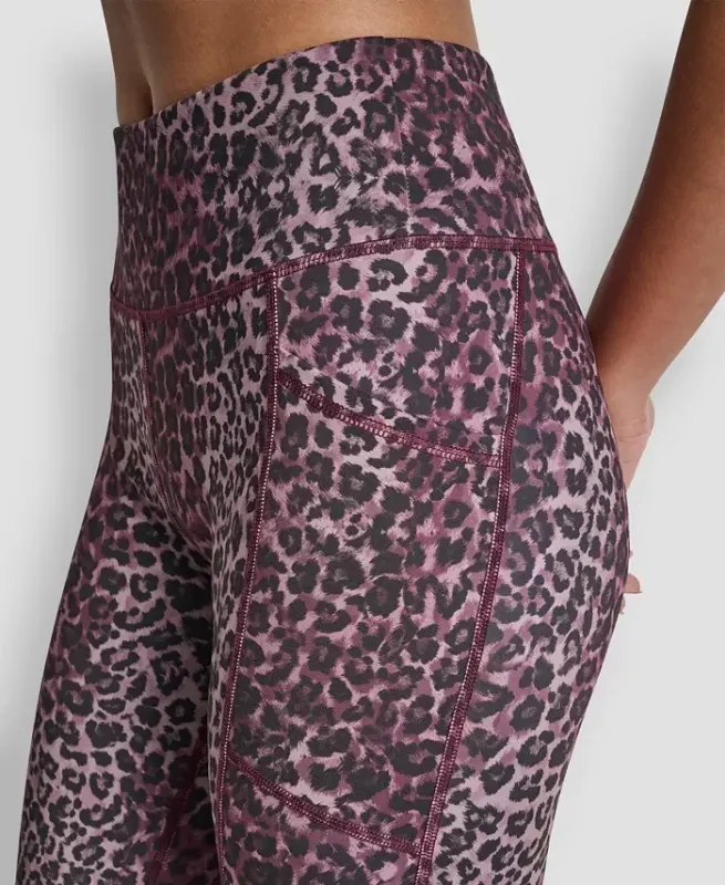 Women's Printed High-Waist 7/8 Tights - Animalize Syrah - 4