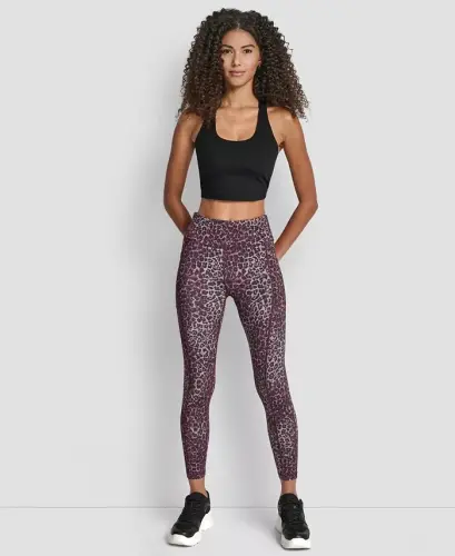 Women's Printed High-Waist 7/8 Tights - Animalize Syrah - 5