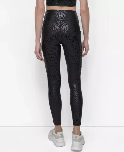 Women's Printed High-Waist 7/8 Tights - Night Cat Black - 3