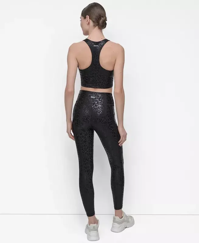 Women's Printed High-Waist 7/8 Tights - Night Cat Black - 5