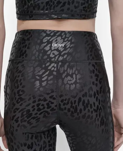 Women's Printed High-Waist 7/8 Tights - Night Cat Black - 6