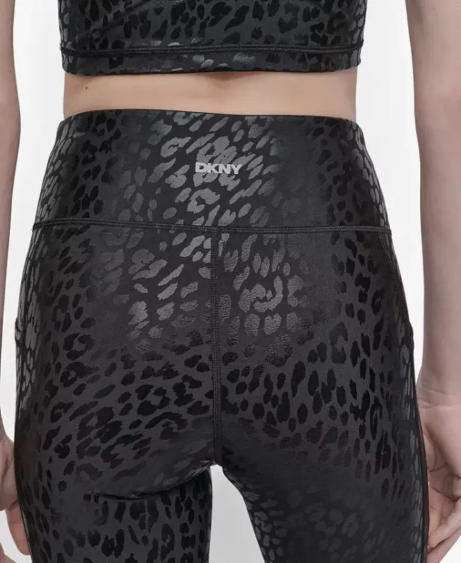 Women's Printed High-Waist 7/8 Tights - Night Cat Black - 6