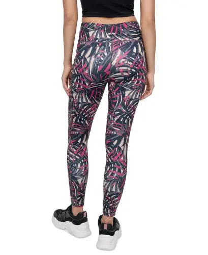 Women's Printed High-Waist 7/8 Tights-Tropics Wild Berry - 2