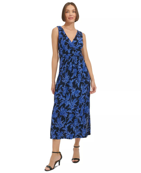 Women's Printed Ruched Midi Dress - 1