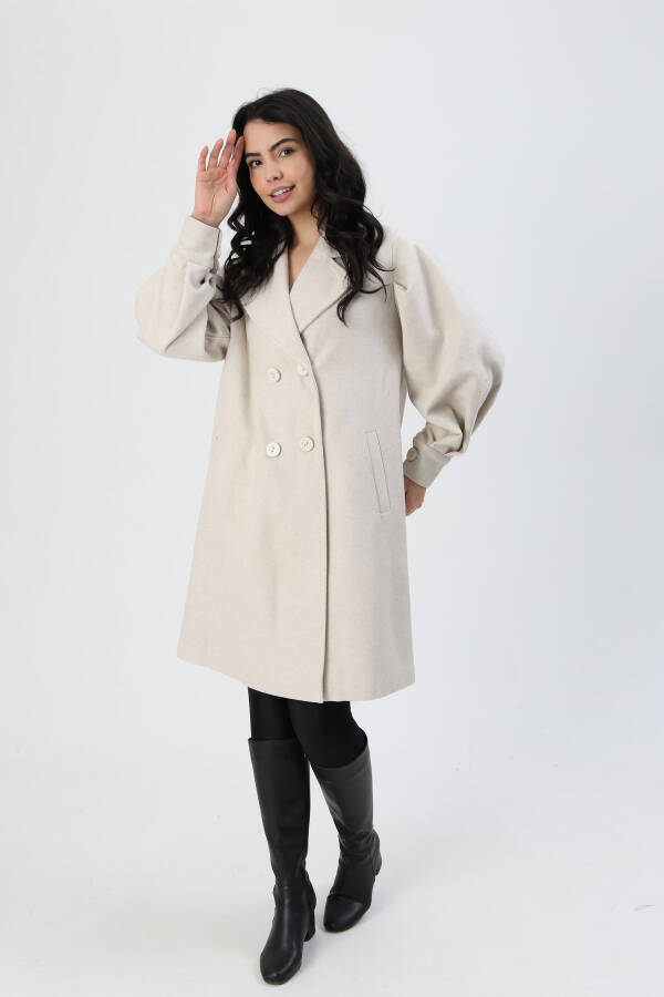 Women's Puff Sleeve Printed Coat - 2