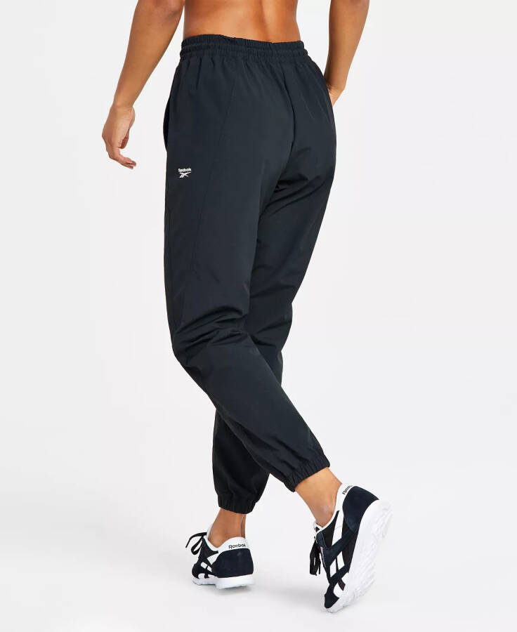 Women's Pull-On Logo Woven Track Pants Night Black - 2