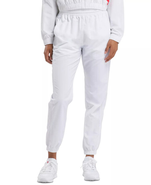 Women's Pull-On Logo Woven Track Pants White - 1