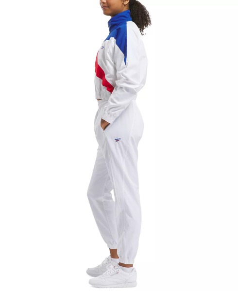 Women's Pull-On Logo Woven Track Pants White - 3