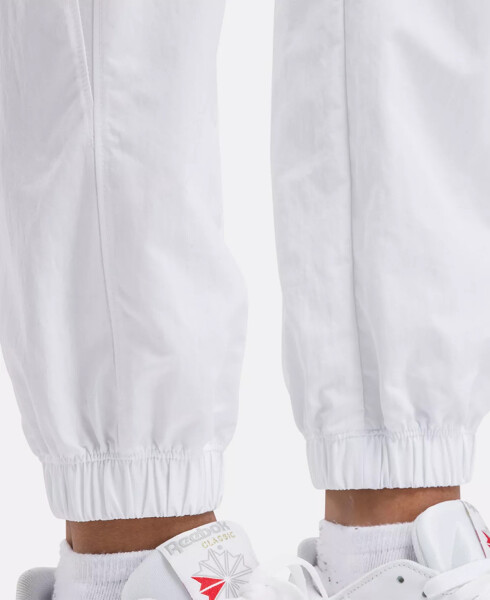 Women's Pull-On Logo Woven Track Pants White - 4