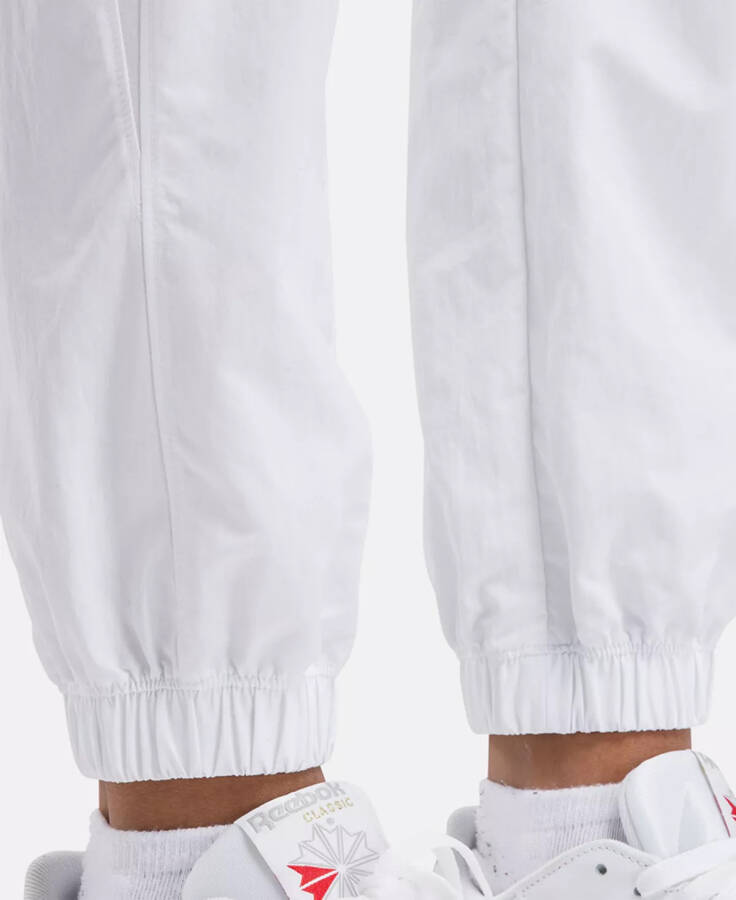 Women's Pull-On Logo Woven Track Pants White - 4