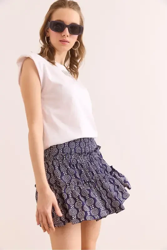 Women's Purple Patchwork Shorts Soft Touch Flexible Mini - 5