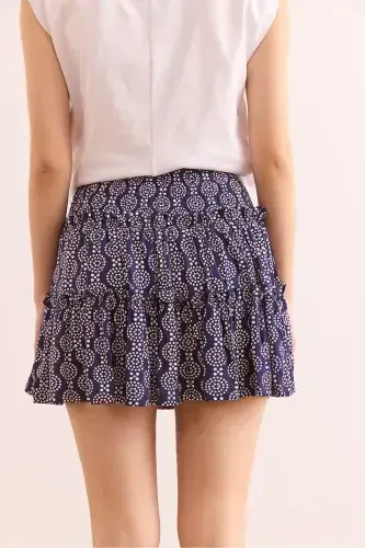 Women's Purple Patchwork Shorts Soft Touch Flexible Mini - 8