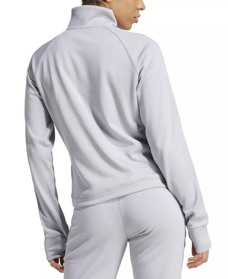 Women's Quarter-Zip Fleece Track Top Glogry/whi - 2