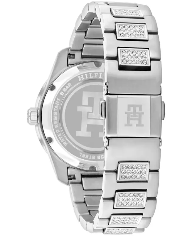 Women's Quartz Silver-Tone Stainless Steel with Crystals Bracelet Watch 36mm - 7