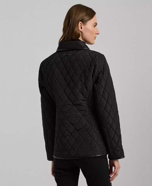 Women's Quilted Velboa-Lined Coat Black - 2