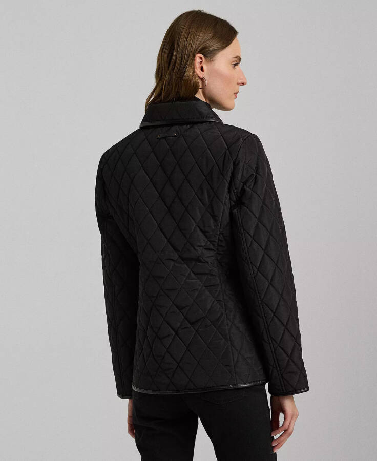 Women's Quilted Velboa-Lined Coat Black - 2