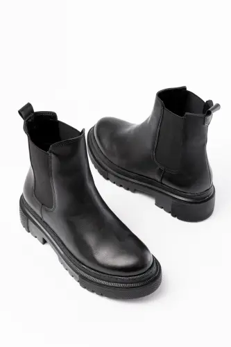 Women's Rain Boots - BLACK WHITE STONE - 1